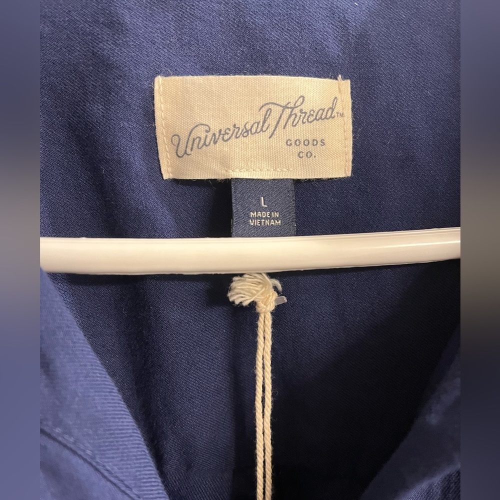 Universal Thread button down navy dress - Picture 3 of 4